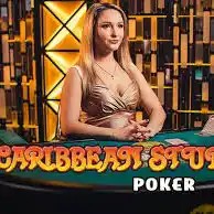 Caribbean Stud Poker logo – Live Dealer by Evolution at National Casino