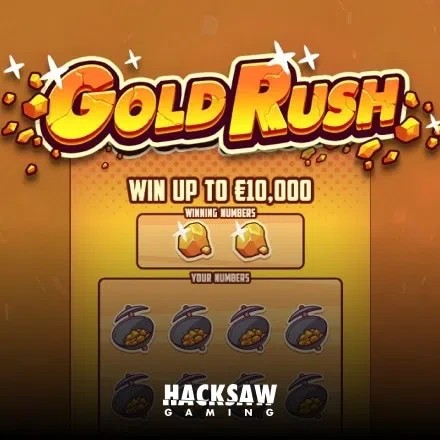 Gold Rush online game logo by Hacksaw Gaming on nationalcasino-gr.com.gr
