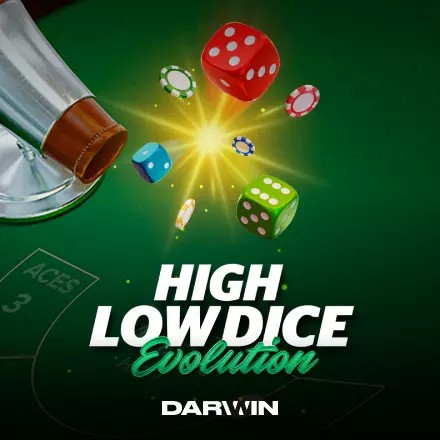 High Low Dice Evolution slot visual from Darwin Gaming available on nationalcasino-gr.com.gr