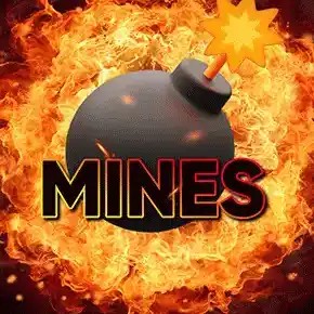 Mines slot logo by Turbo Games at National Casino