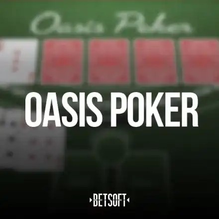 Oasis Poker logo – Table Games by Betsoft Gaming at National Casino