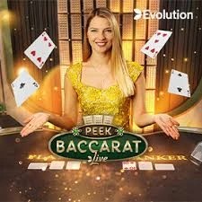 Peek Baccarat slot visual from Evolution available on nationalcasino-gr.com.gr