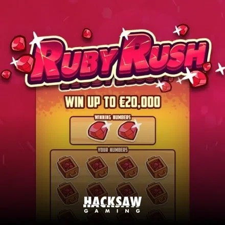 Ruby Rush slot visual from Hacksaw Gaming available on nationalcasino-gr.com.gr